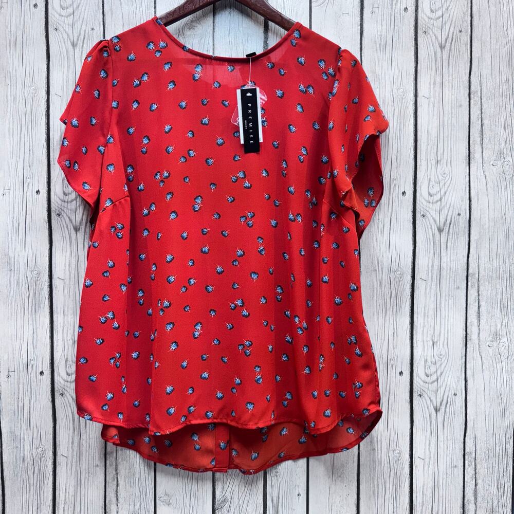 NWT Premise Woman Floral Blouse Size 1X